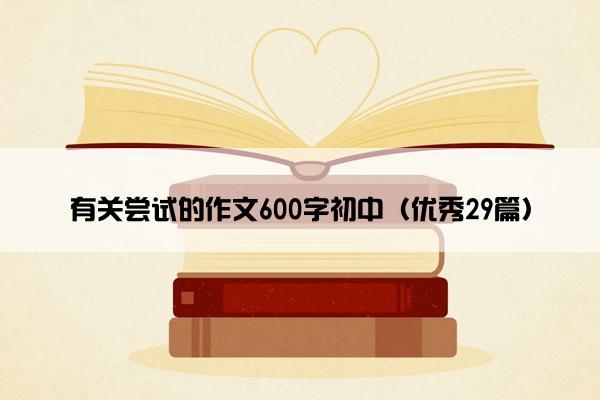 有关尝试的作文600字初中（优秀29篇）