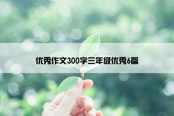 优秀作文300字三年级优秀6篇