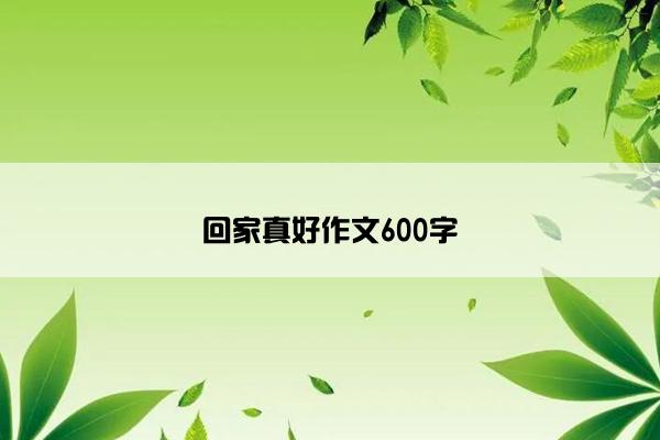 回家真好作文600字