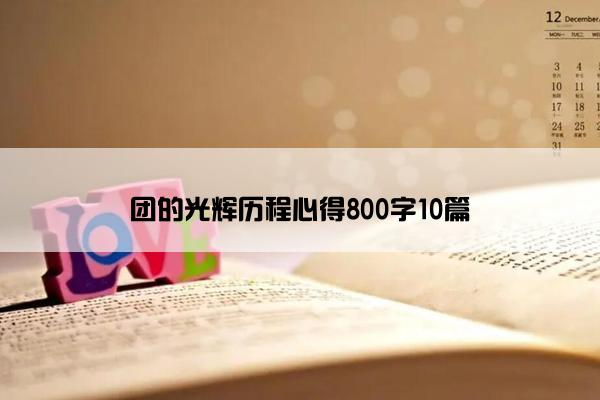 团的光辉历程心得800字10篇