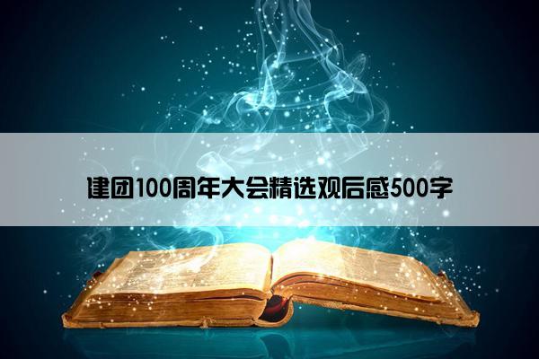 建团100周年大会精选观后感500字