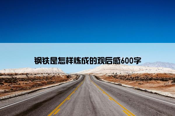 钢铁是怎样炼成的观后感600字